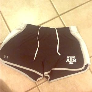 Black under Armour Texas A&M running shorts